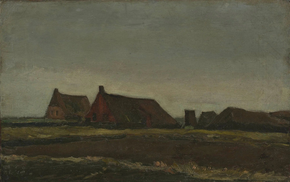 Reproduction du tableau « Chalets - Vincent van Gogh » par Alpha Reproduction en peinture à l’huile