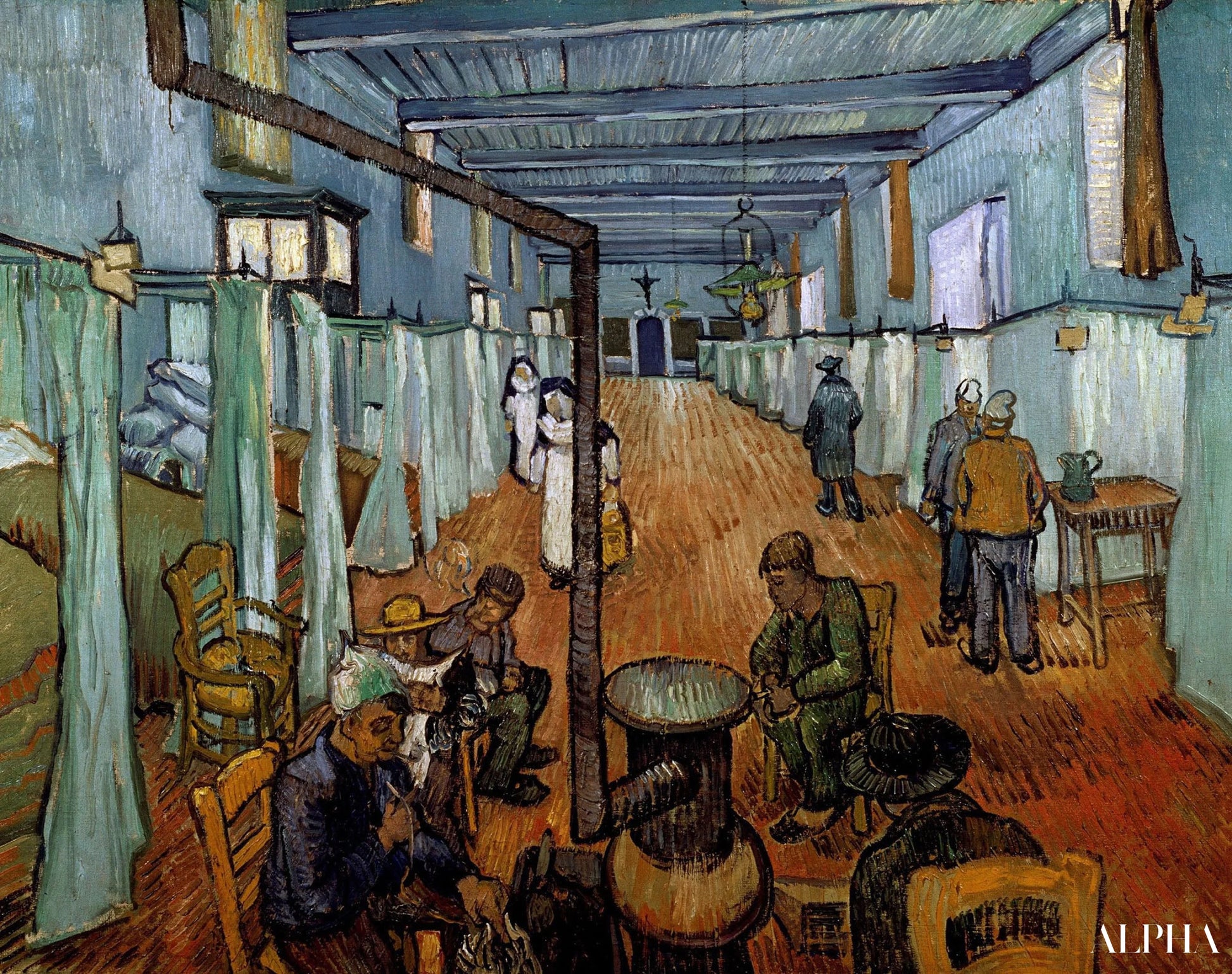Chambre à coucher dans l'hôpital en Arles - Van Gogh - Reproductions de tableaux et peintures haut de gamme