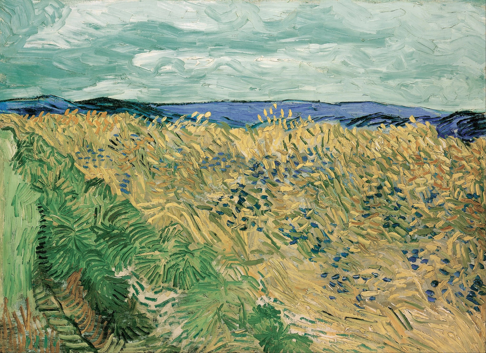 Champ de blé aux bleuets de Vincent van Gogh, 1890, Fondation Beyeler