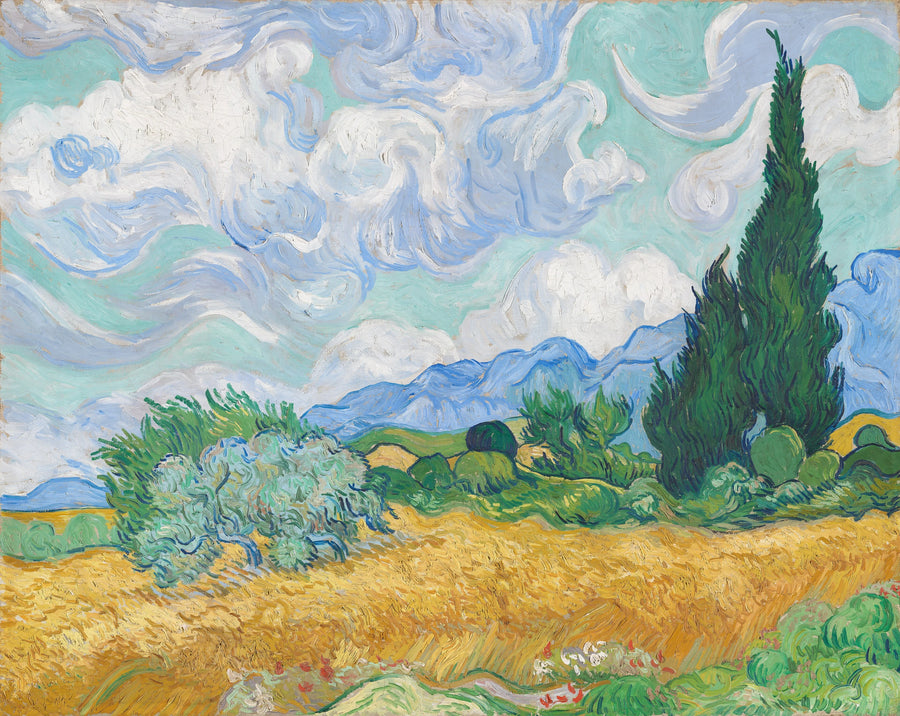 Ett vetefält med cypresser - Vincent van Gogh