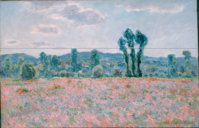 Vallmofält i Giverny W1255 - Claude Monet