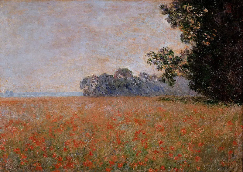 Havrefält med snäckskal - Claude Monet
