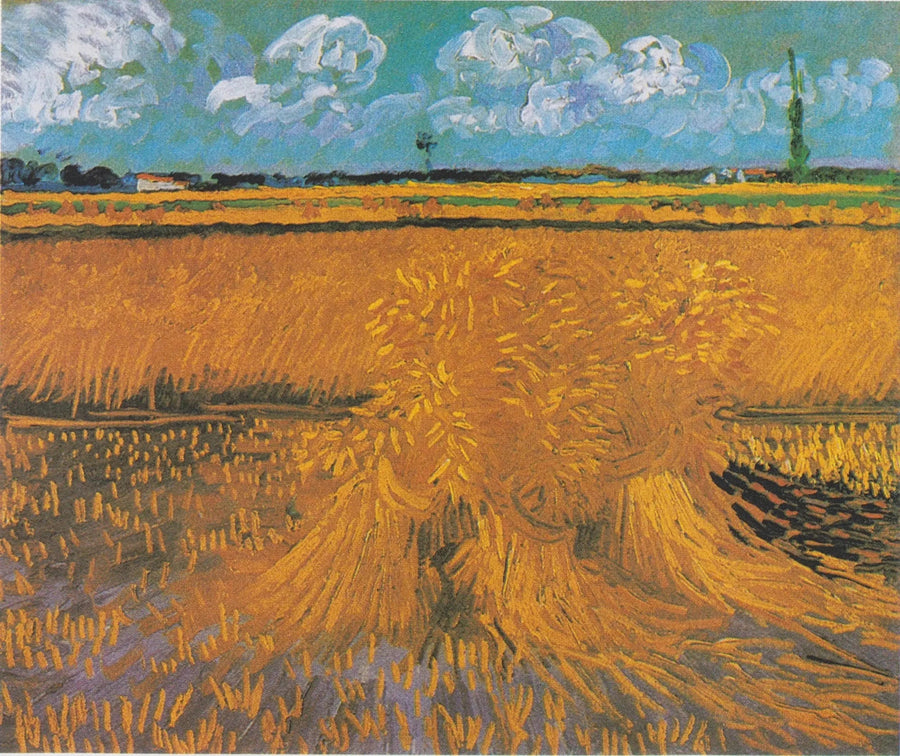 Veteåker med kärvar - Vincent van Gogh