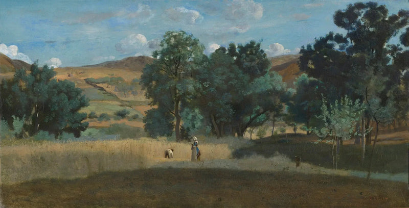 Vall av vete i Morvan - Jean-Baptiste Camille Corot