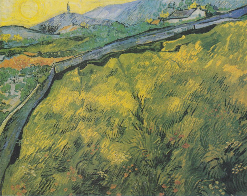 Vårveteåker vid soluppgång - Vincent van Gogh