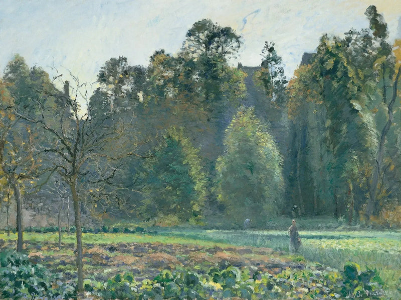 Kålfält, Pontoise - Camille Pissarro