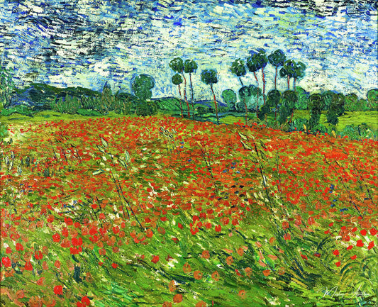 Champ de coquelicots, Auvers-sur-Oise - Van Gogh - Reproductions de tableaux et peintures haut de gamme