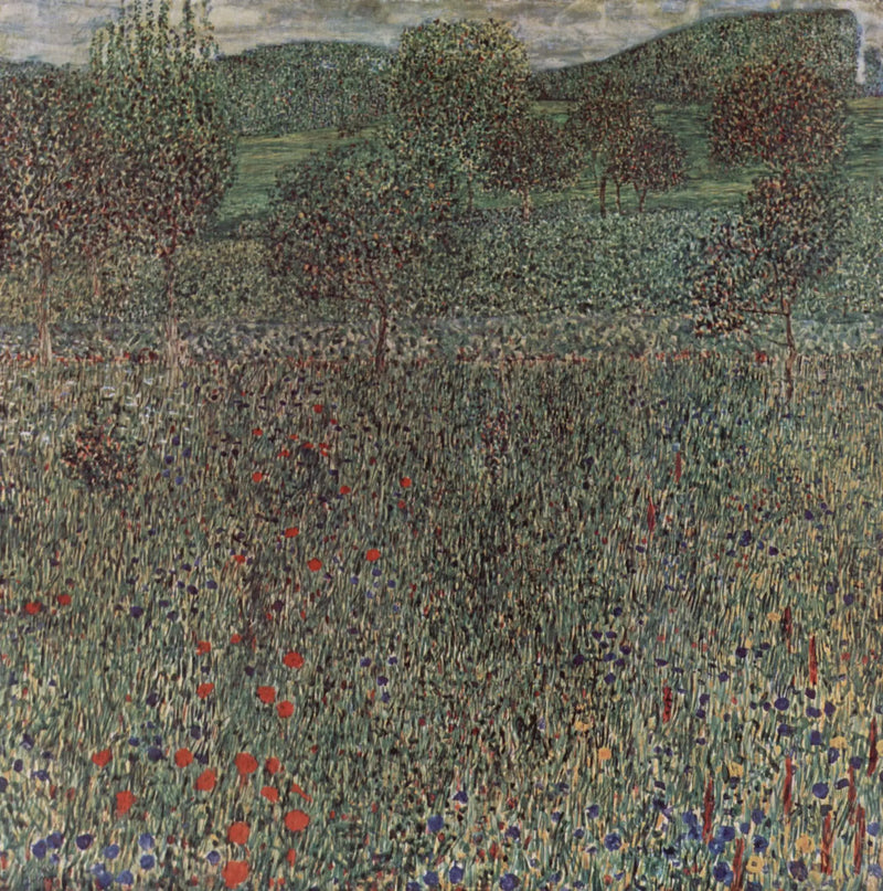 Blomstrande fält - Gustav Klimt