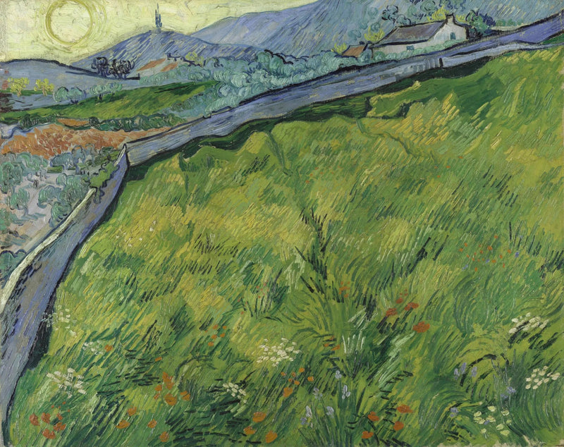 Vårveteåker vid soluppgång - Vincent van Gogh