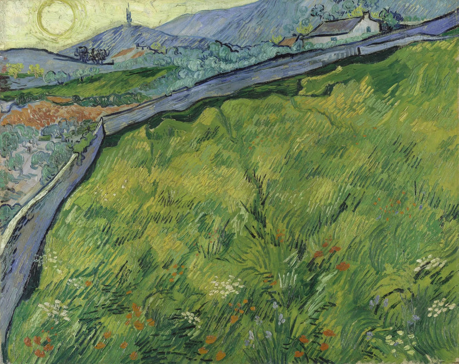 Vårveteåker vid soluppgång - Vincent van Gogh