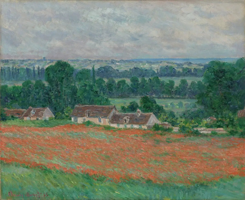 Vallmofält i Giverny - Claude Monet
