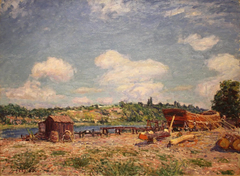 Varv i Saint-Mammès - Alfred Sisley
