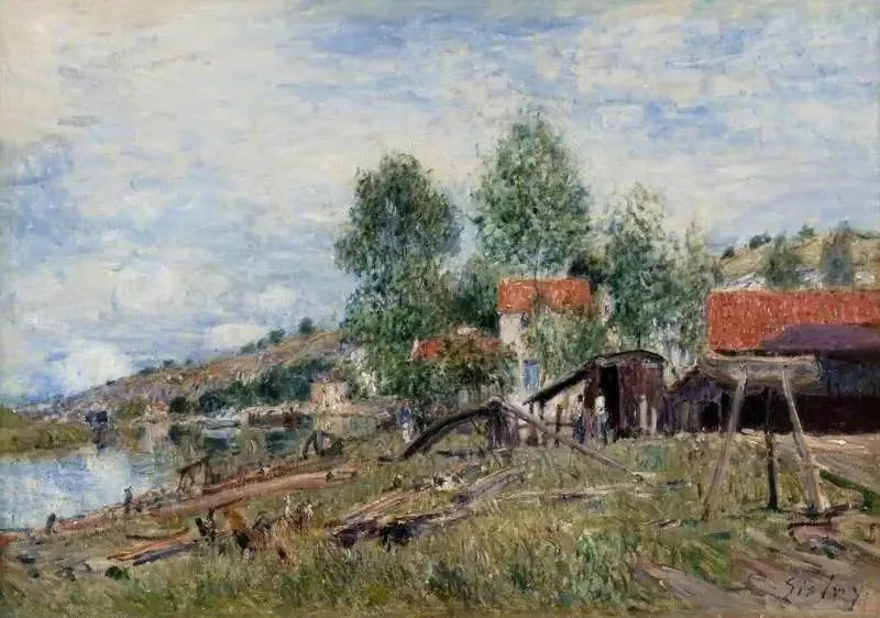 Varv i Saint-Mammès - Alfred Sisley