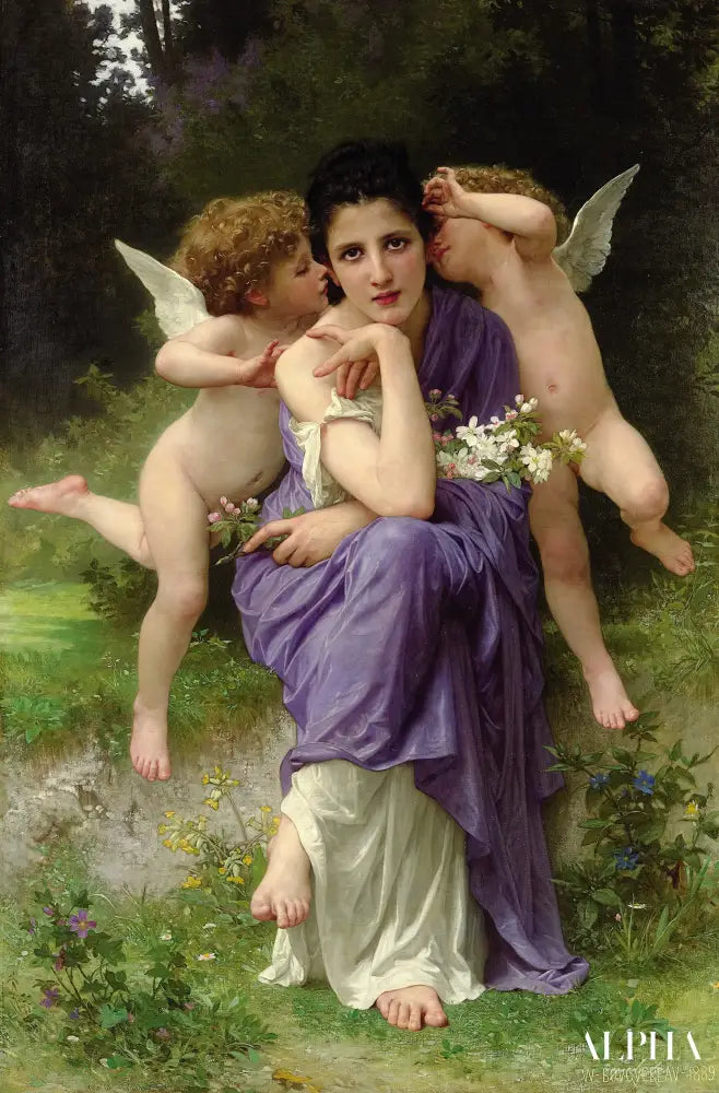 Chants de printemps - William Bouguereau - Reproductions de tableaux et peintures haut de gamme