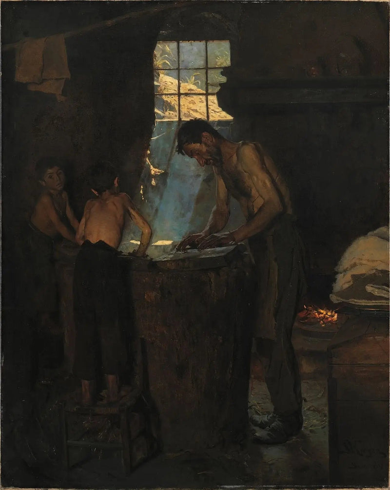 Hattmakare i en italiensk by - Peder Severin Krøyer