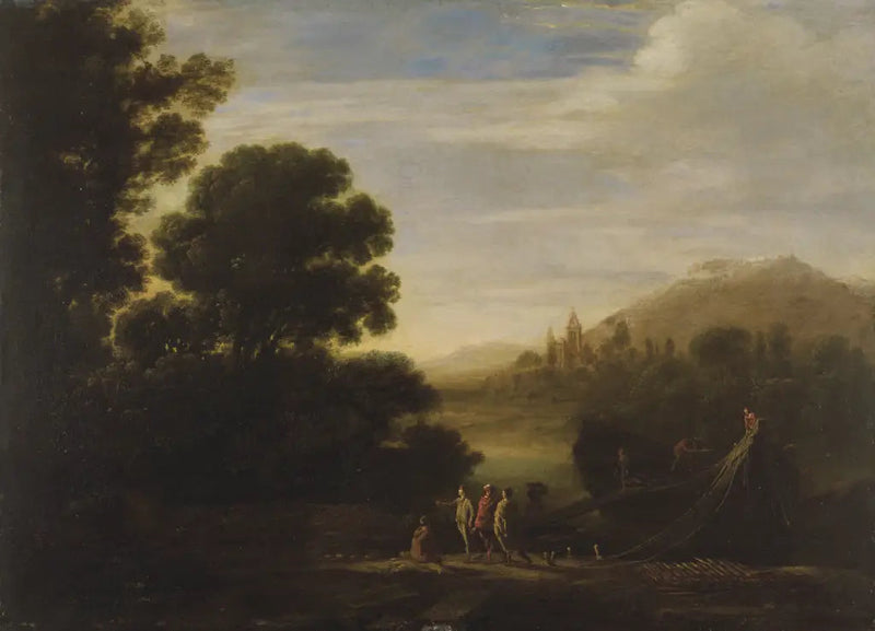 Laddning av ved i kvällssolens gyllene sken - Claude Lorrain