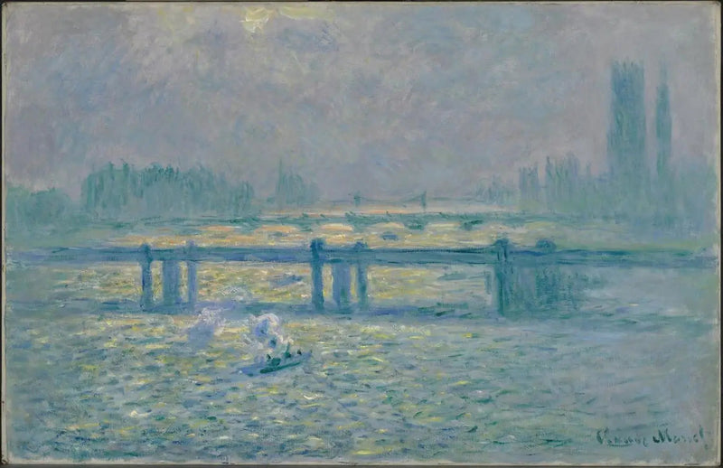 Charing Cross Bridge, reflektioner på Themsen - Claude Monet