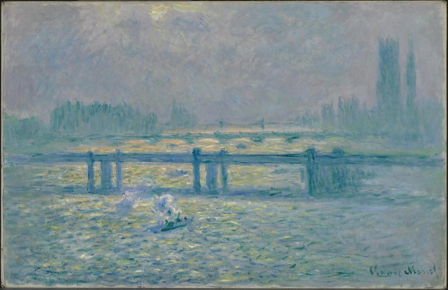 Charing Cross Bridge, reflektioner på Themsen - Claude Monet