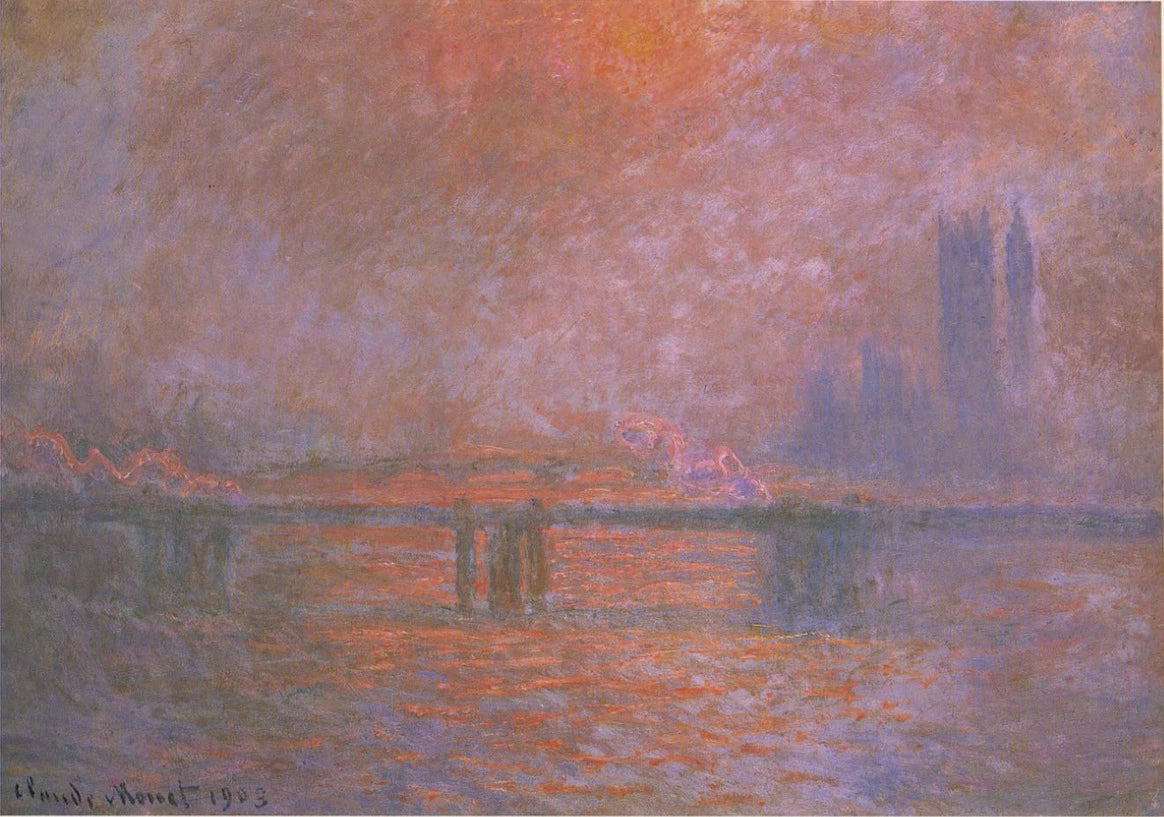 Charing Cross Bridge, Themsen - Claude Monet