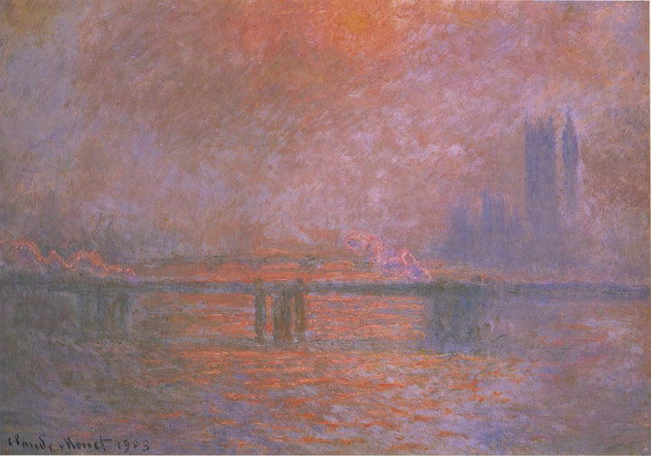 Charing Cross Bridge, Themsen - Claude Monet