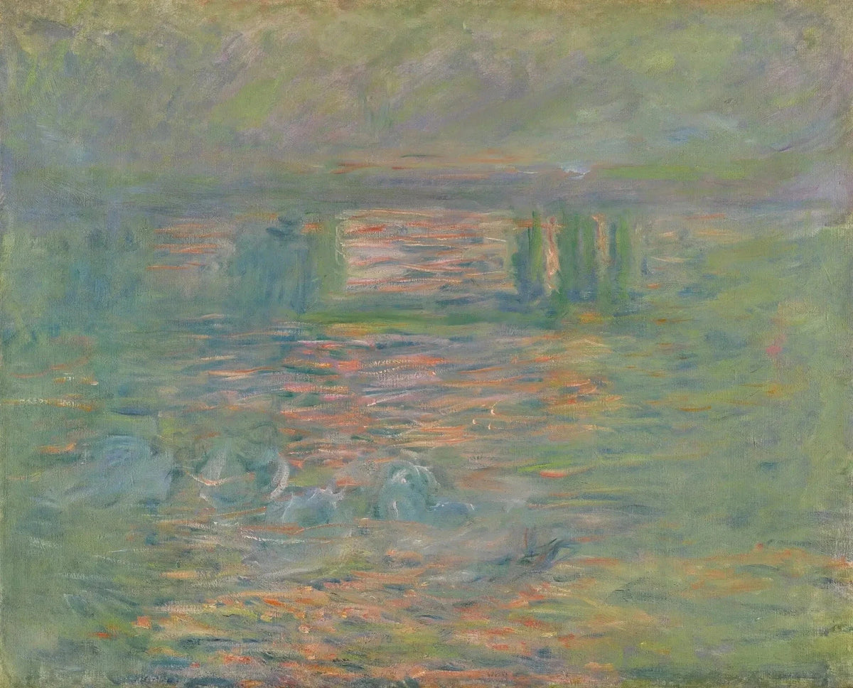 Charing Cross Bridge, rosa reflektioner - Claude Monet