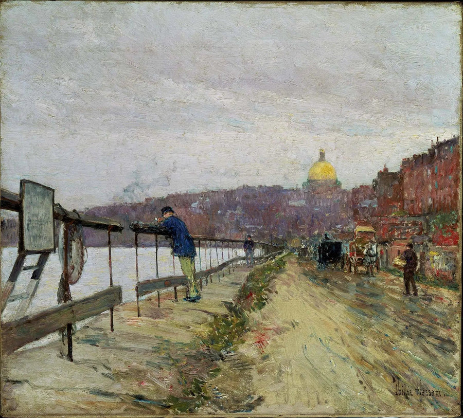 Charles River och Beacon Hill - Childe Hassam