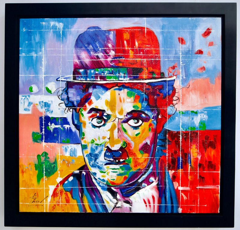 Charlie Chaplin Pop Art | 55 x 55 cm