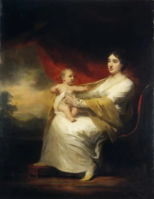 Charlotte Hall, Lady Hume Campbell de Marchmont, och hennes son, Sir Hugh Hume Campbell, 7:e baron av Marchmont (1812 - 1894) - Henry Raeburn
