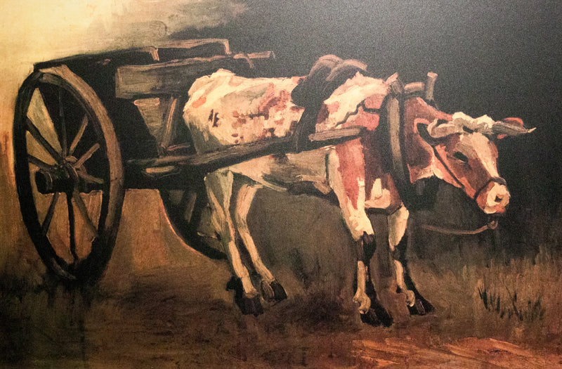 Vagn med röd och vit oxe - Vincent van Gogh