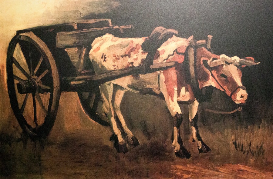 Vagn med röd och vit oxe - Vincent van Gogh
