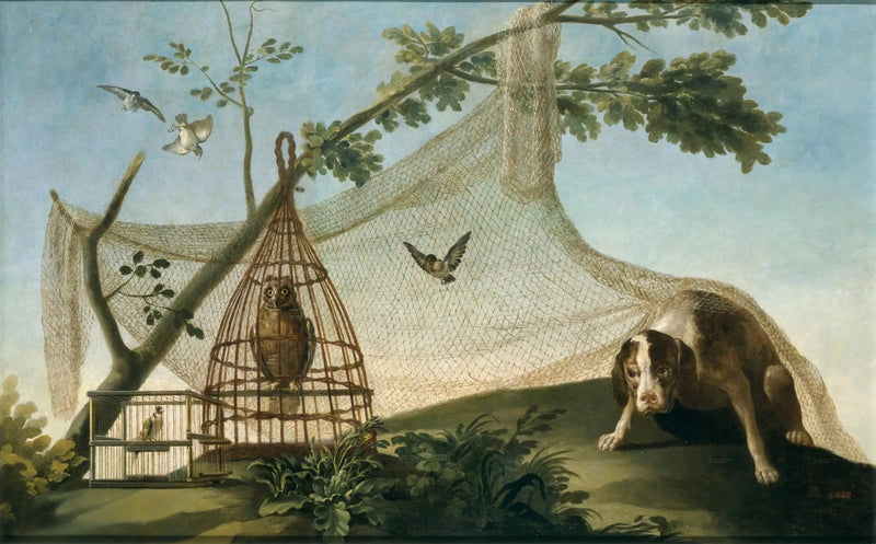Jakt med ett lockrop - Francisco de Goya