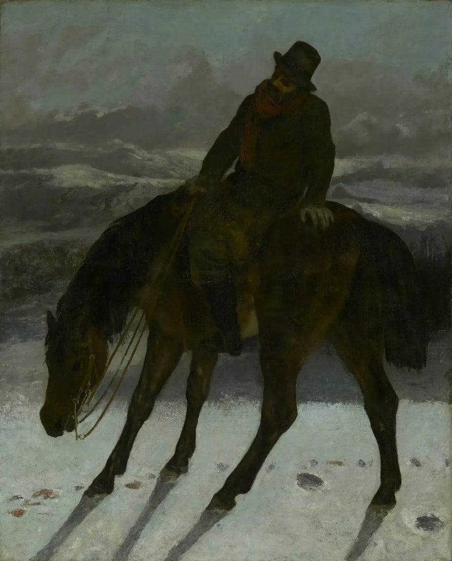Ryttare som återupptäcker spåret - Gustave Courbet