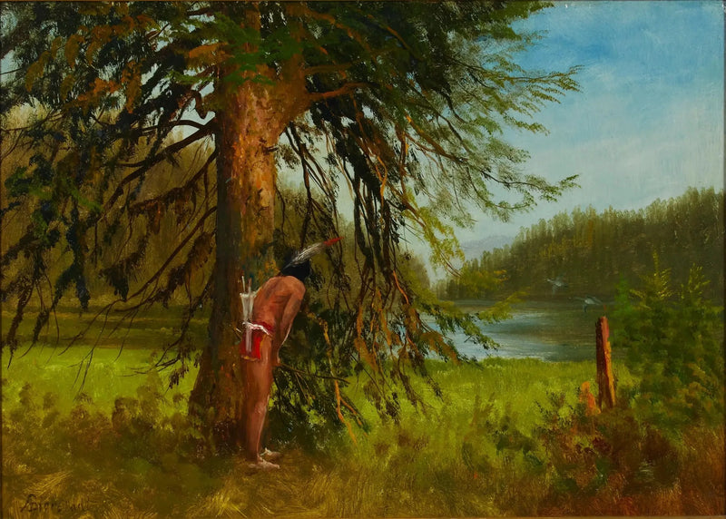 Indisk jägare - Albert Bierstadt