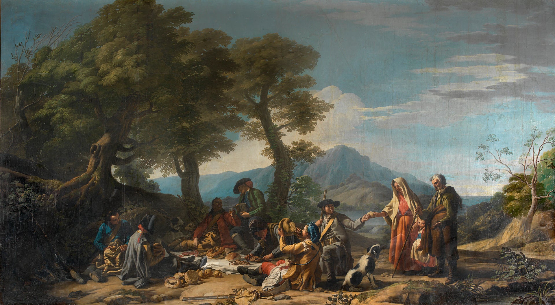 Chasseurs prenant une collation - José del Castillo