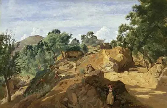 Rostig kastanjeskog (Morvan eller Auvergne) - Jean-Baptiste Camille Corot