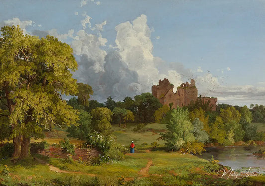 Château de Doune - Jasper Francis Cropsey - Reproductions de tableaux et peintures haut de gamme