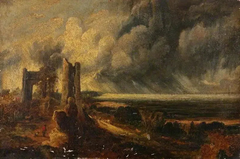 Château de Hadleigh, Tamizens mynning – Morgon efter en stormig natt - John Constable