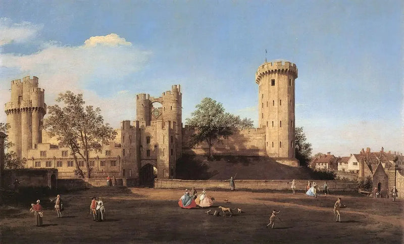 Warwick slott, östra sidan - Canaletto