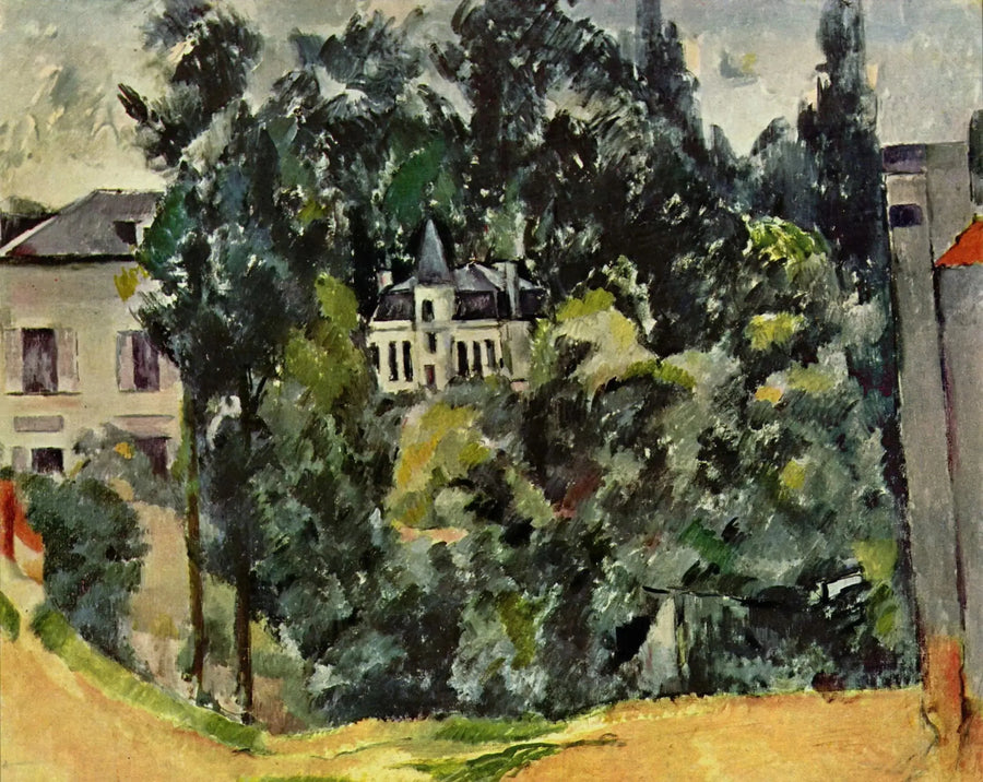 Slott i Paris omgivningar - Paul Cézanne