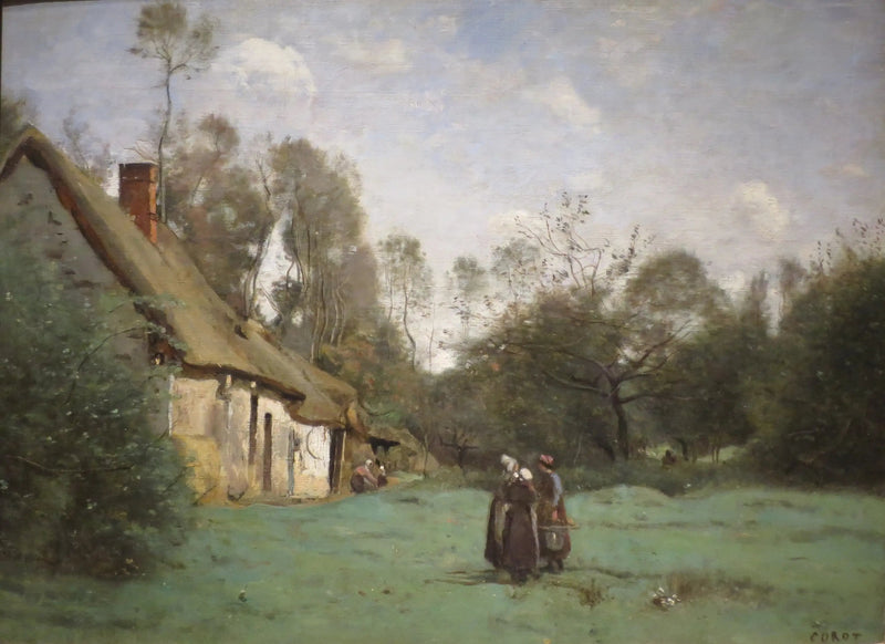 Stuga i Normandie - Jean-Baptiste Camille Corot