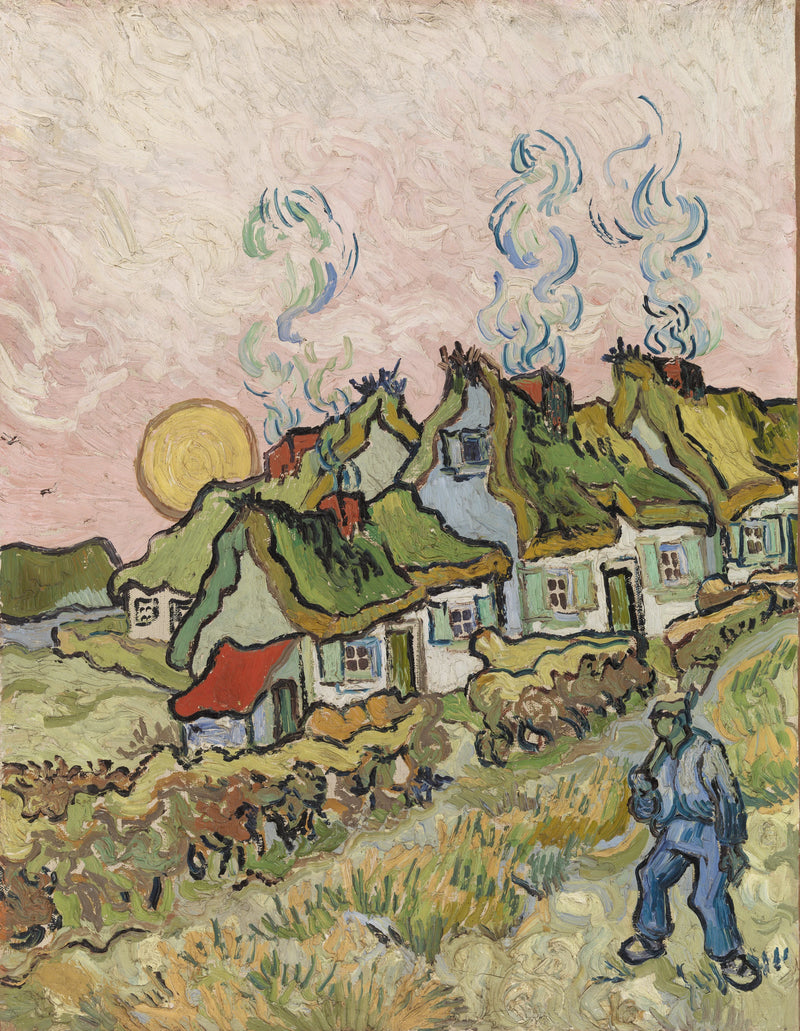 Solbelysta stugor - Vincent van Gogh