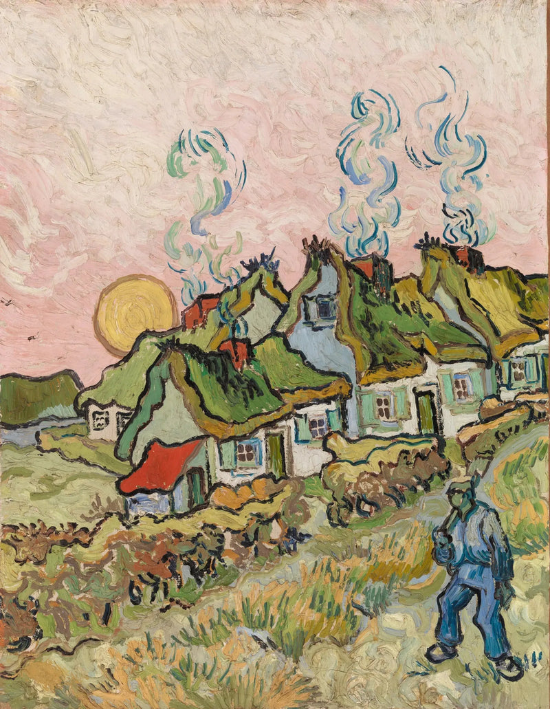 Solbelysta stugor - Vincent van Gogh