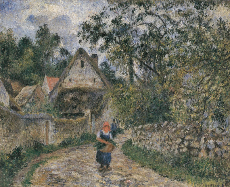 Stugor i Valhermeil, Auvers-sur-Oise - Camille Pissarro