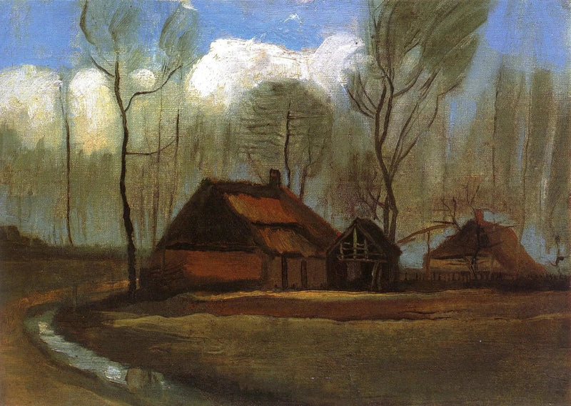 Gård bland träden - Vincent van Gogh