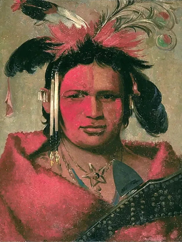 Chee-me-náh-na-quet, Grand Nuage, son till Grizzly Bear - George Catlin