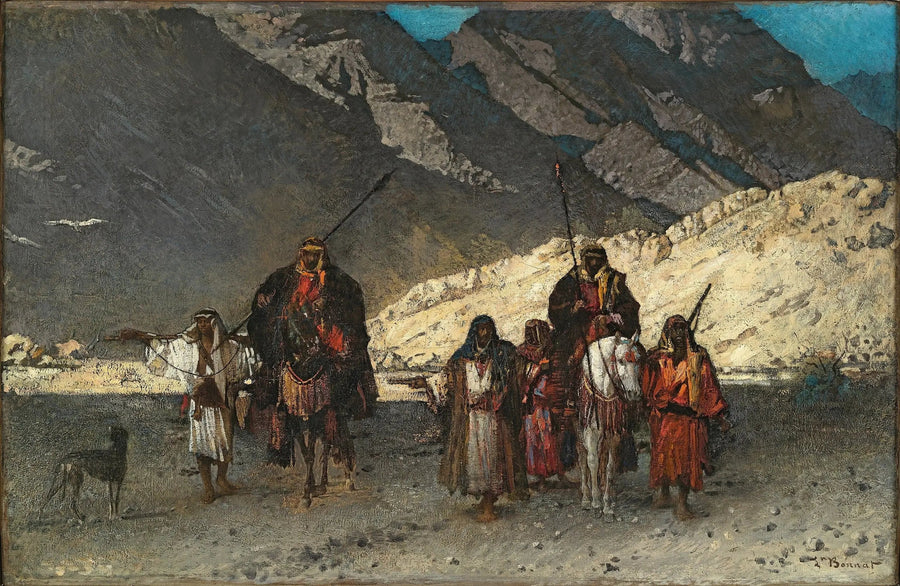 Arabiska shejker i bergen - Léon Bonnat