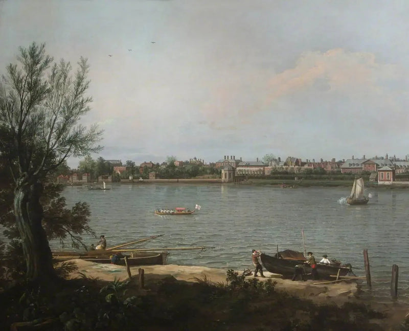Chelsea vid Themsen vid Battersea Reach - Canaletto