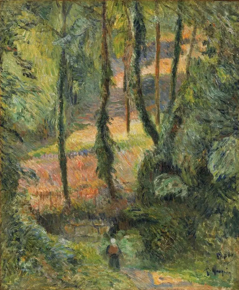 Dold stig i en skogklädd sluttning - Paul Gauguin