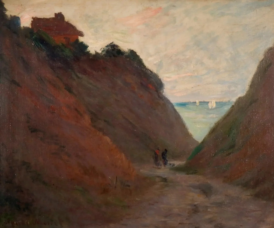 Ihålig stig i klippan i Varengeville W804 - Claude Monet