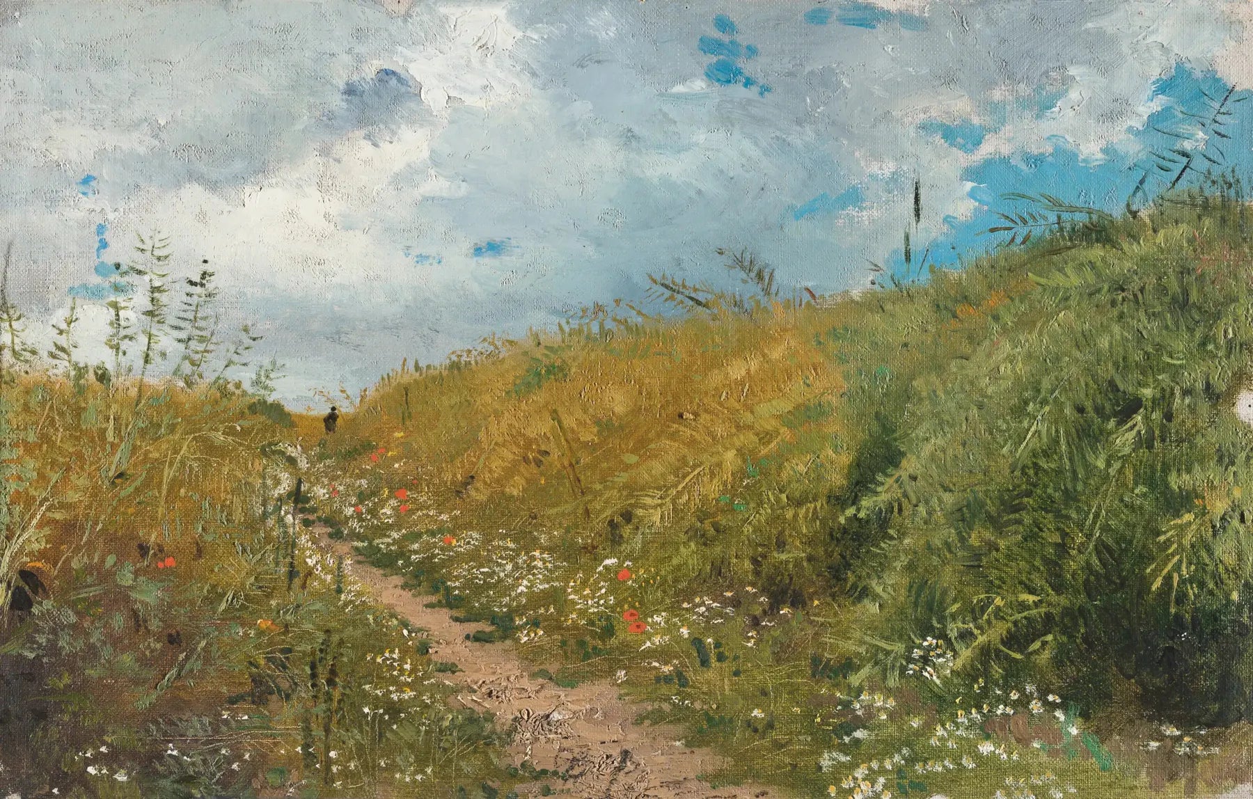 Chemin dans un vallon - Ilya Repin image 1 copie peinte à la main à l’huile